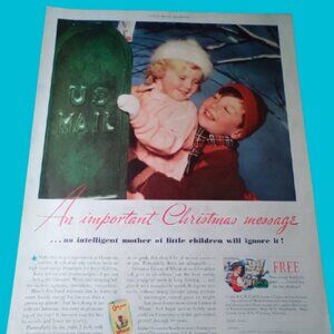 Vintage 1935 Print Ad Cream of Wheat Ladies Home Journal Wall Decor Art